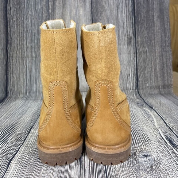 Timberland Womens Waterproof Roll Down Teddy Fleece Wheat TB08329R - Picture 5 of 8
